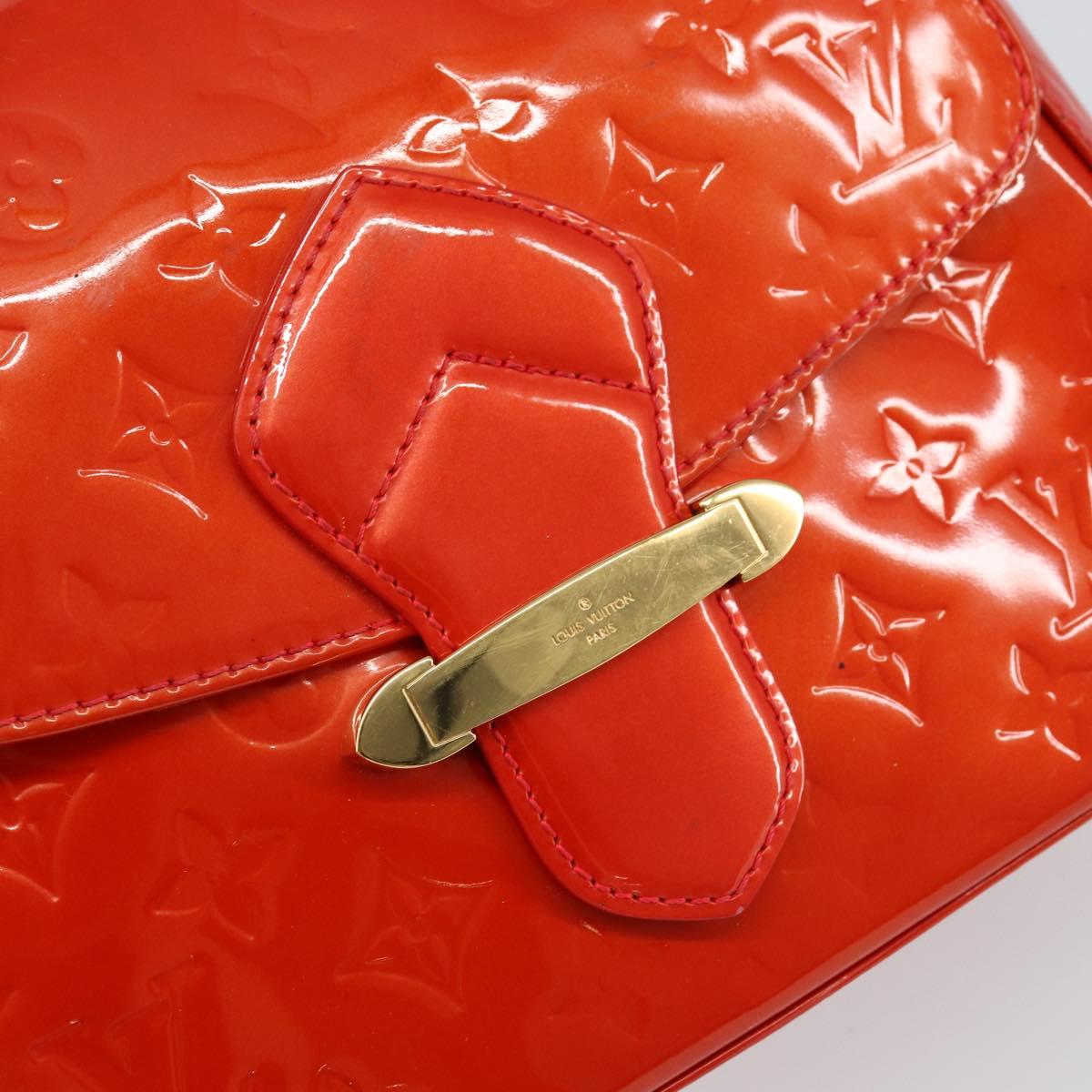 LOUIS VUITTON Vernis Bell FlowerGM Bag Rouge Grunadine M91728 LV Auth 154321V