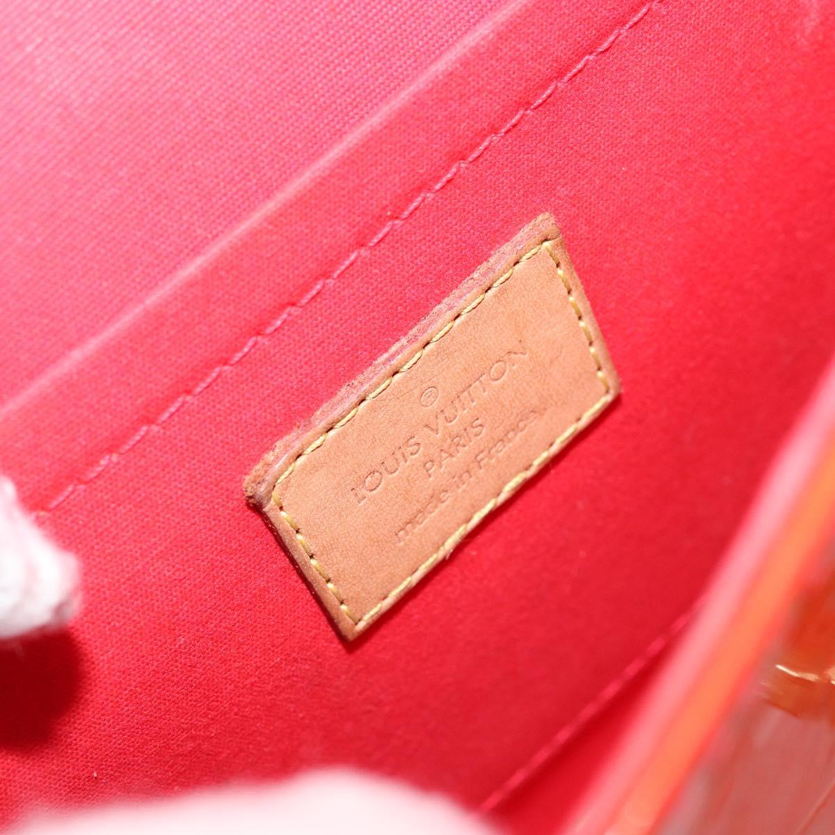 LOUIS VUITTON Vernis Bell FlowerGM Bag Rouge Grunadine M91728 LV Auth 154321V