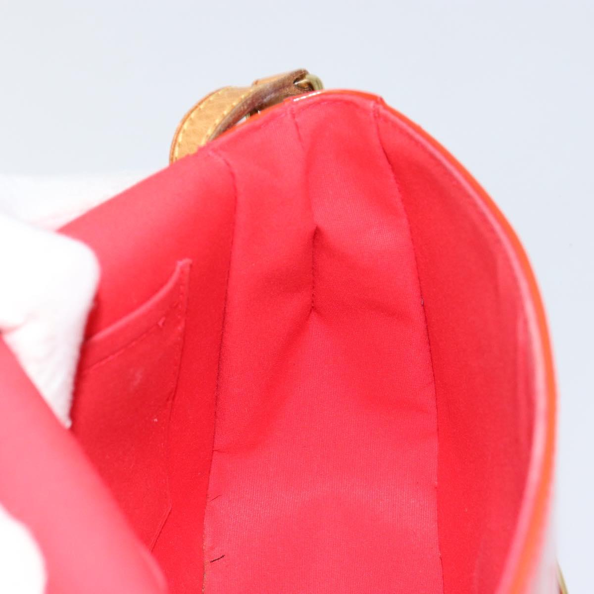 LOUIS VUITTON Vernis Bell FlowerGM Bag Rouge Grunadine M91728 LV Auth 154321V