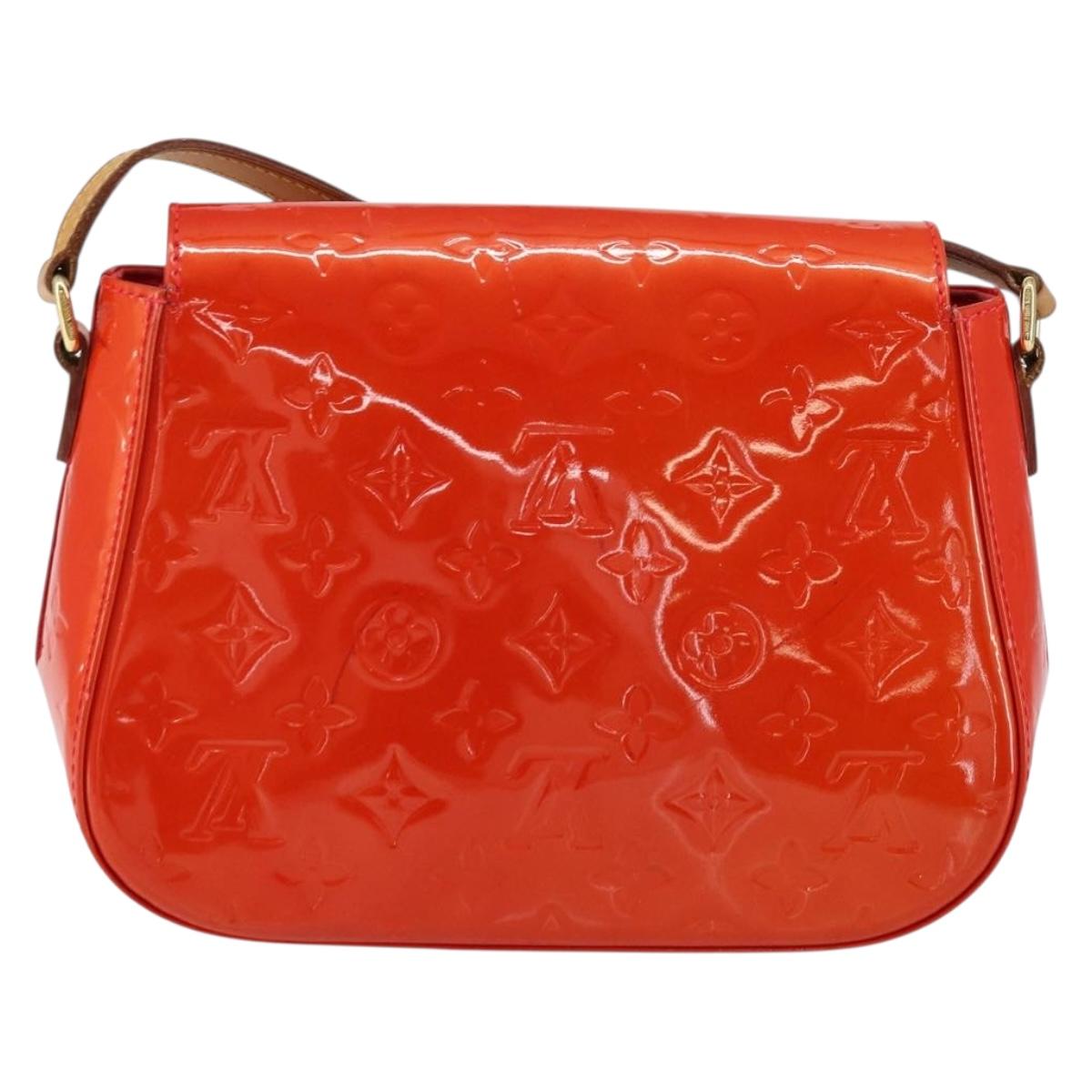 LOUIS VUITTON Vernis Bell FlowerGM Bag Rouge Grunadine M91728 LV Auth 154321V