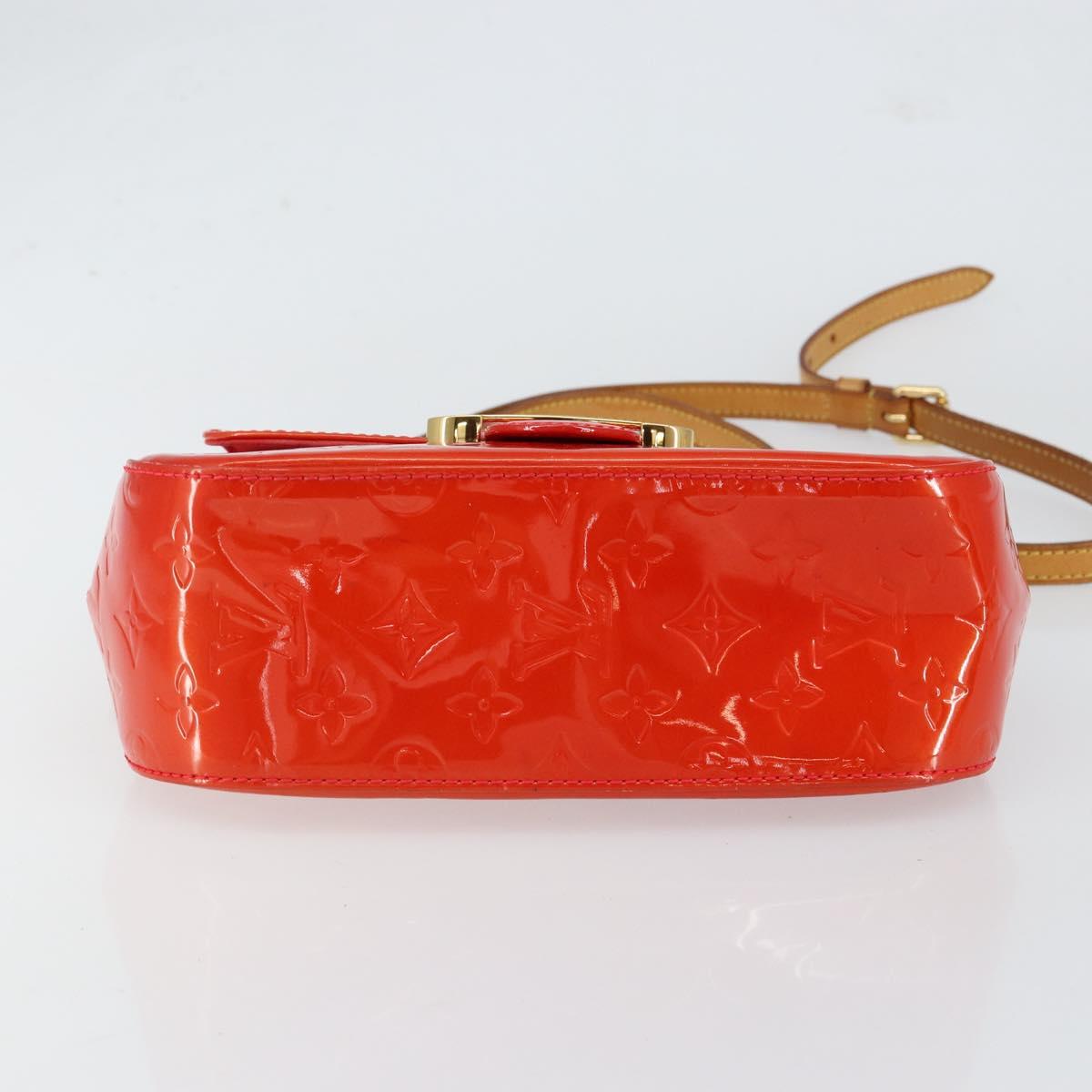 LOUIS VUITTON Vernis Bell FlowerGM Bag Rouge Grunadine M91728 LV Auth 154321V