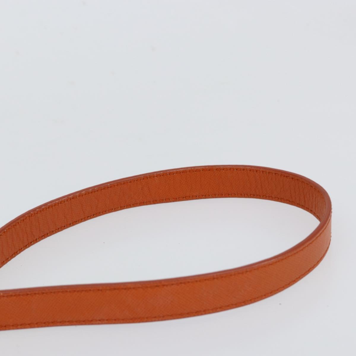 PRADA Shoulder Bag Nylon Orange Gold Auth 154323