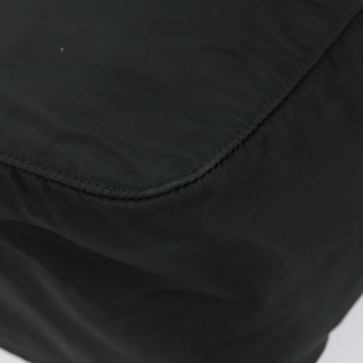 PRADA Hand Bag Nylon Black Auth 154325