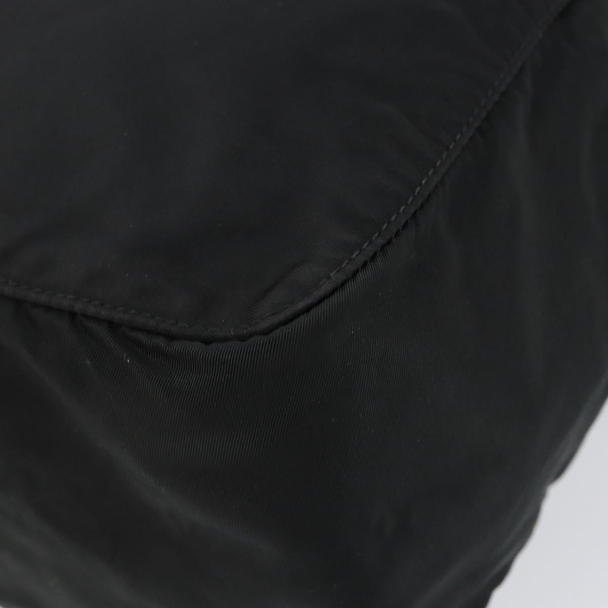 PRADA Hand Bag Nylon Black Auth 154325