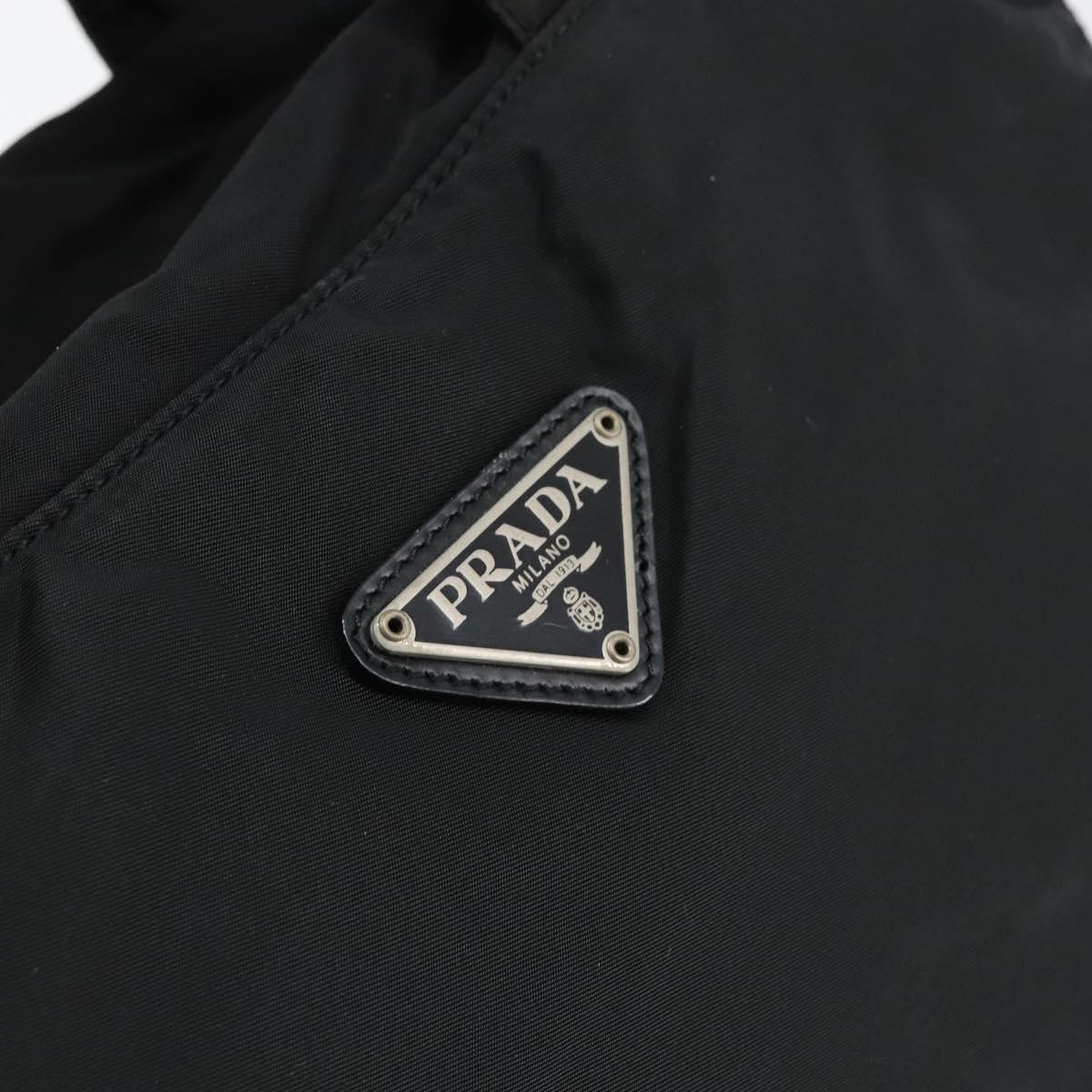 PRADA Hand Bag Nylon Black Auth 154325