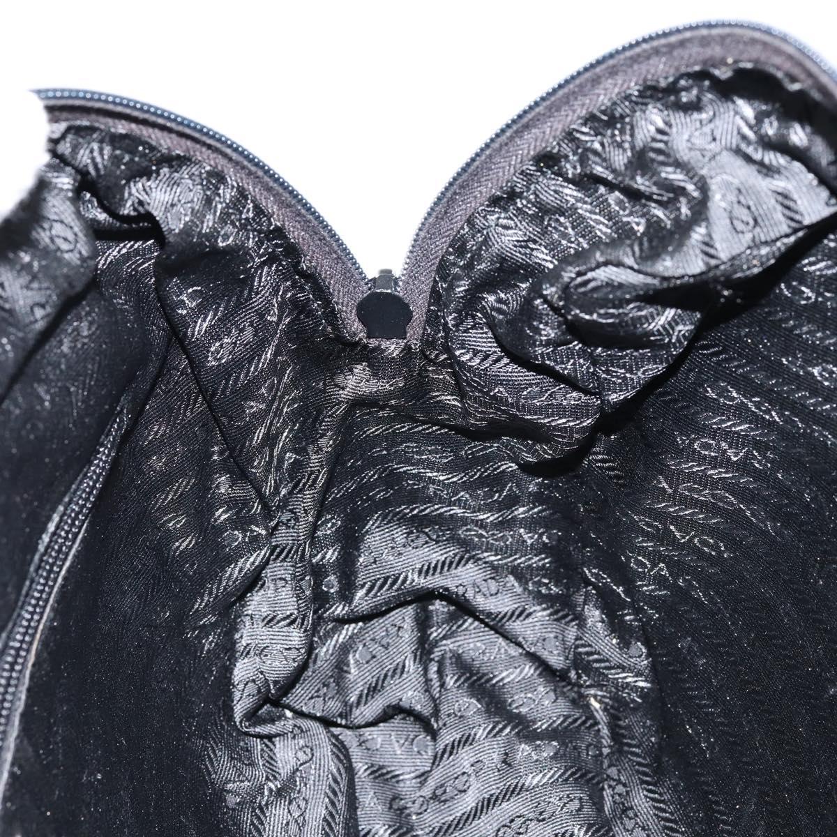 PRADA Hand Bag Nylon Black Auth 154325