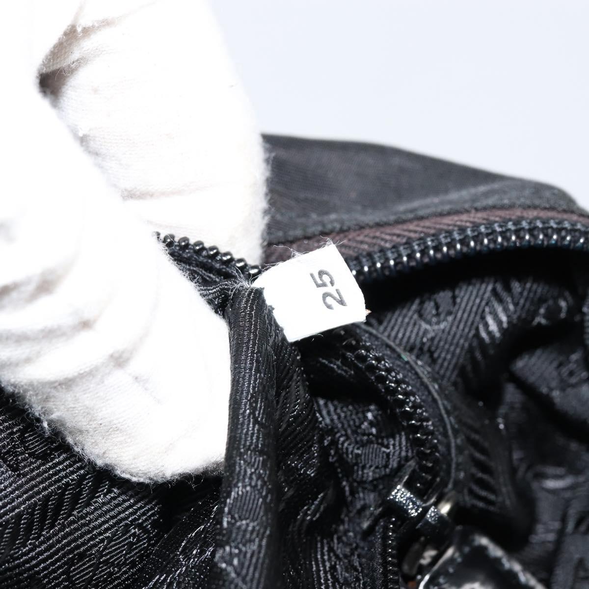 PRADA Hand Bag Nylon Black Auth 154325