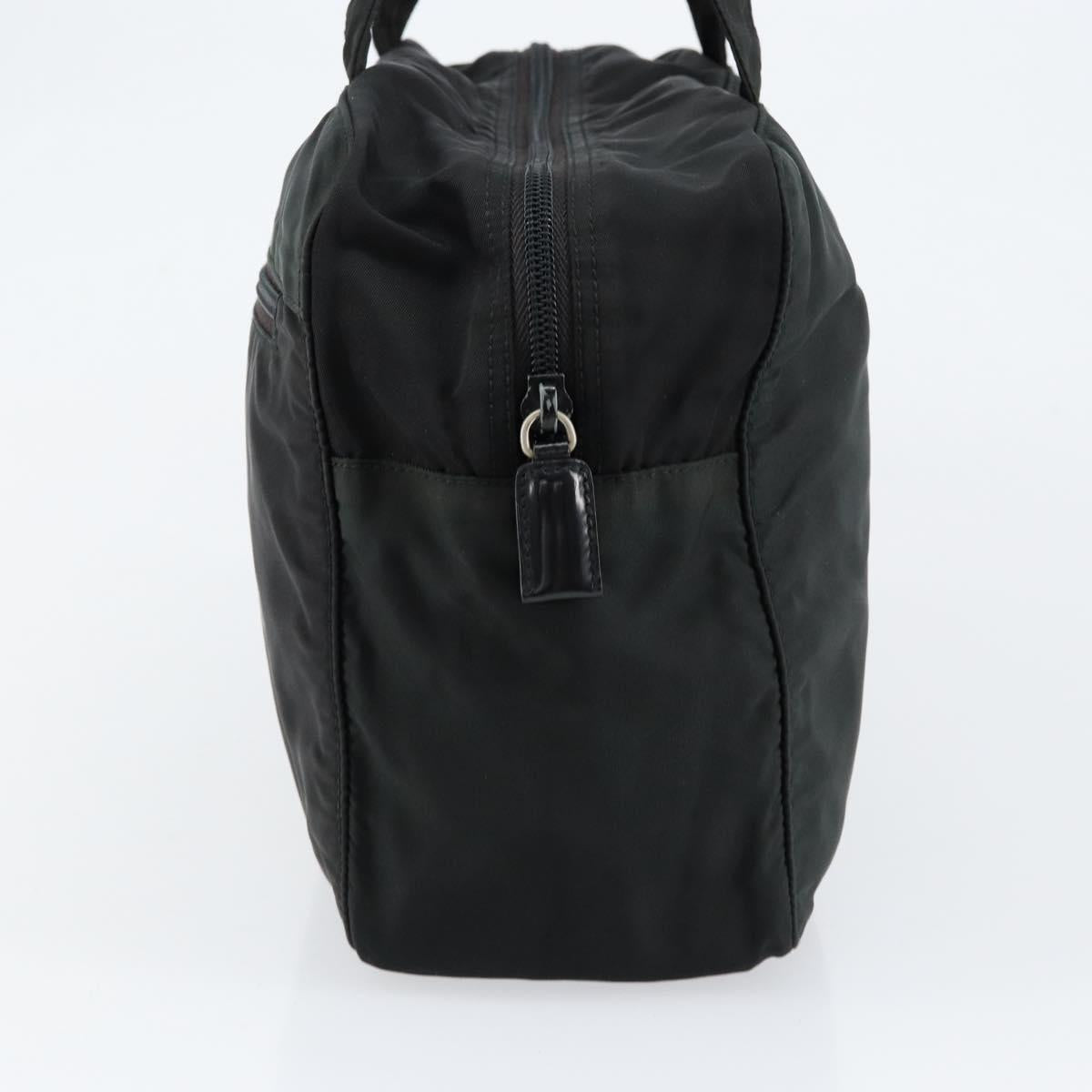 PRADA Hand Bag Nylon Black Auth 154325