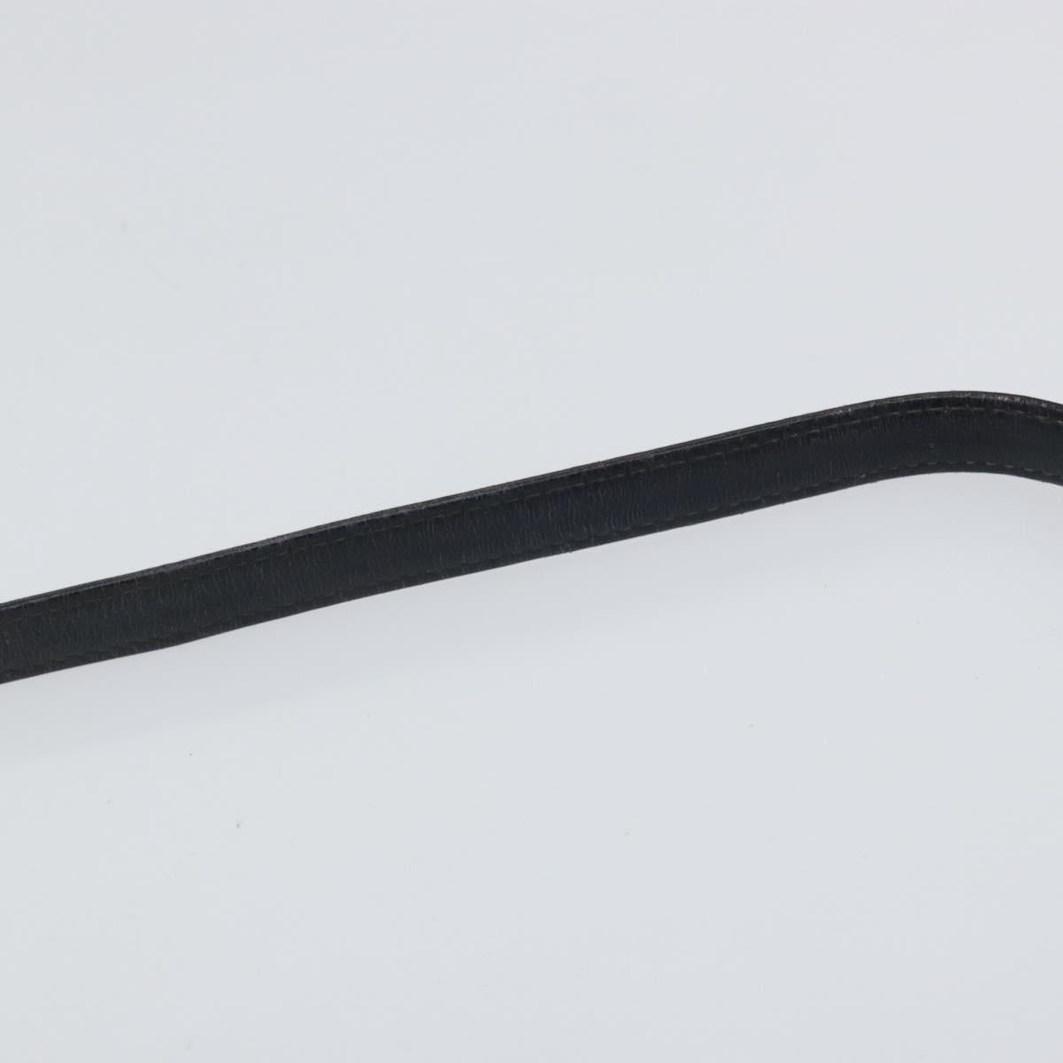 Christian Dior Trotter Canvas Shoulder Bag Navy Gold Auth 154328