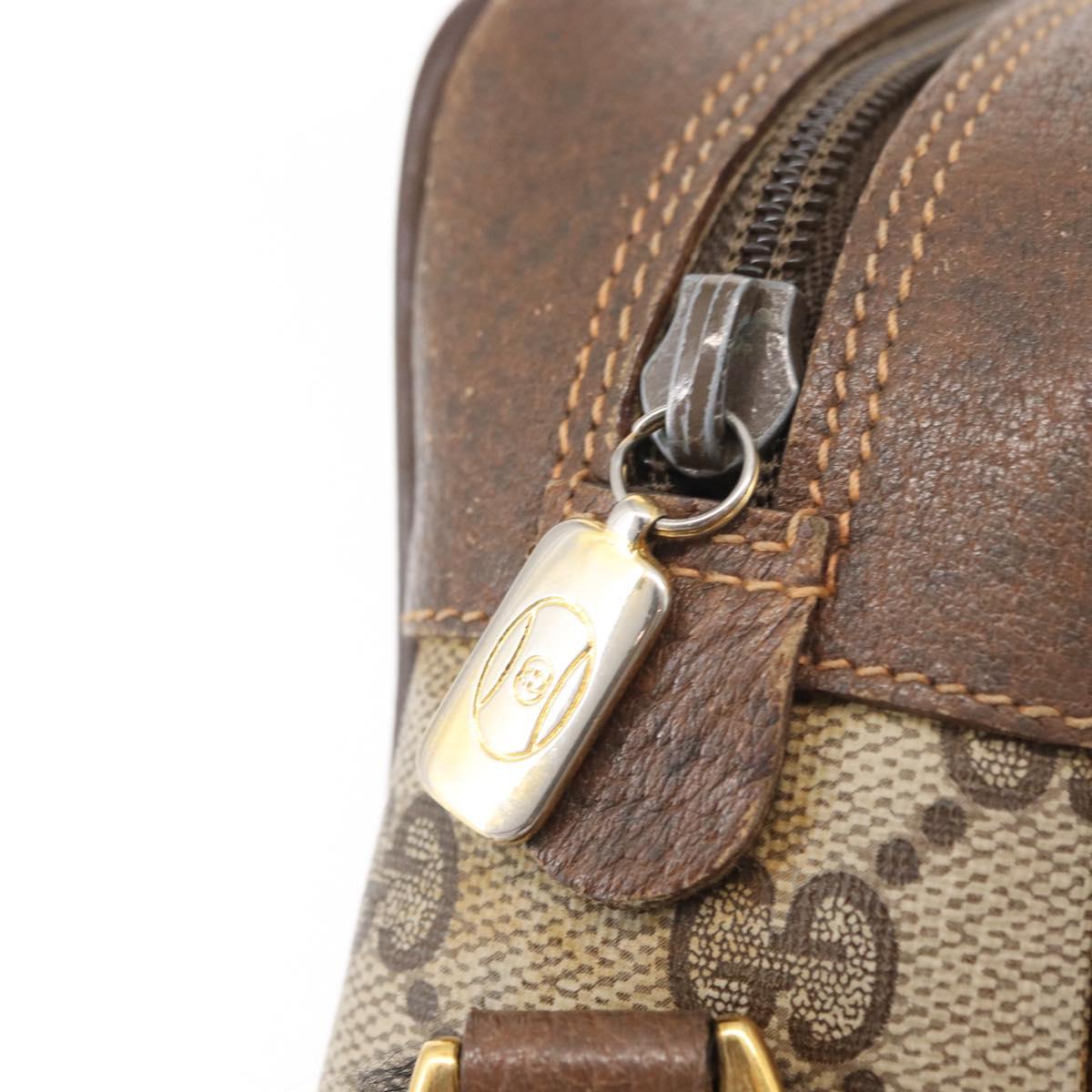 GUCCI GG Supreme Web Sherry Line Bag PVC Beige Gold 56 02 087 Auth 154331