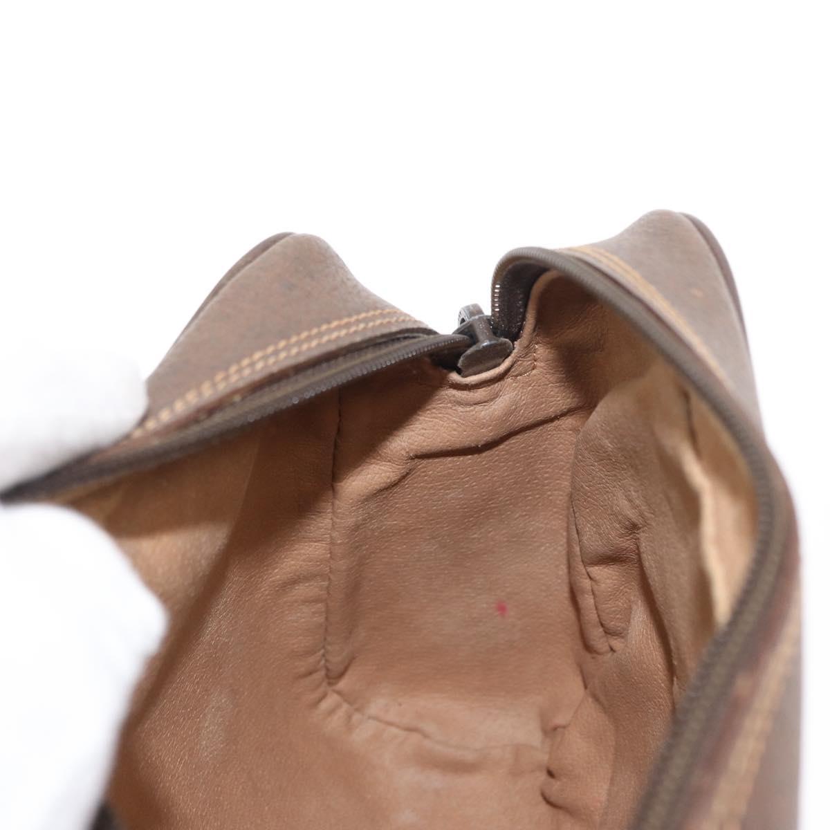 GUCCI GG Supreme Web Sherry Line Bag PVC Beige Gold 56 02 087 Auth 154331