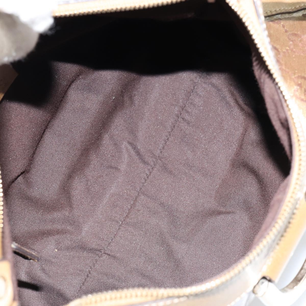 GUCCI GG Crystal Abbey Shoulder Bag Beige Gold 190525 Auth 154333