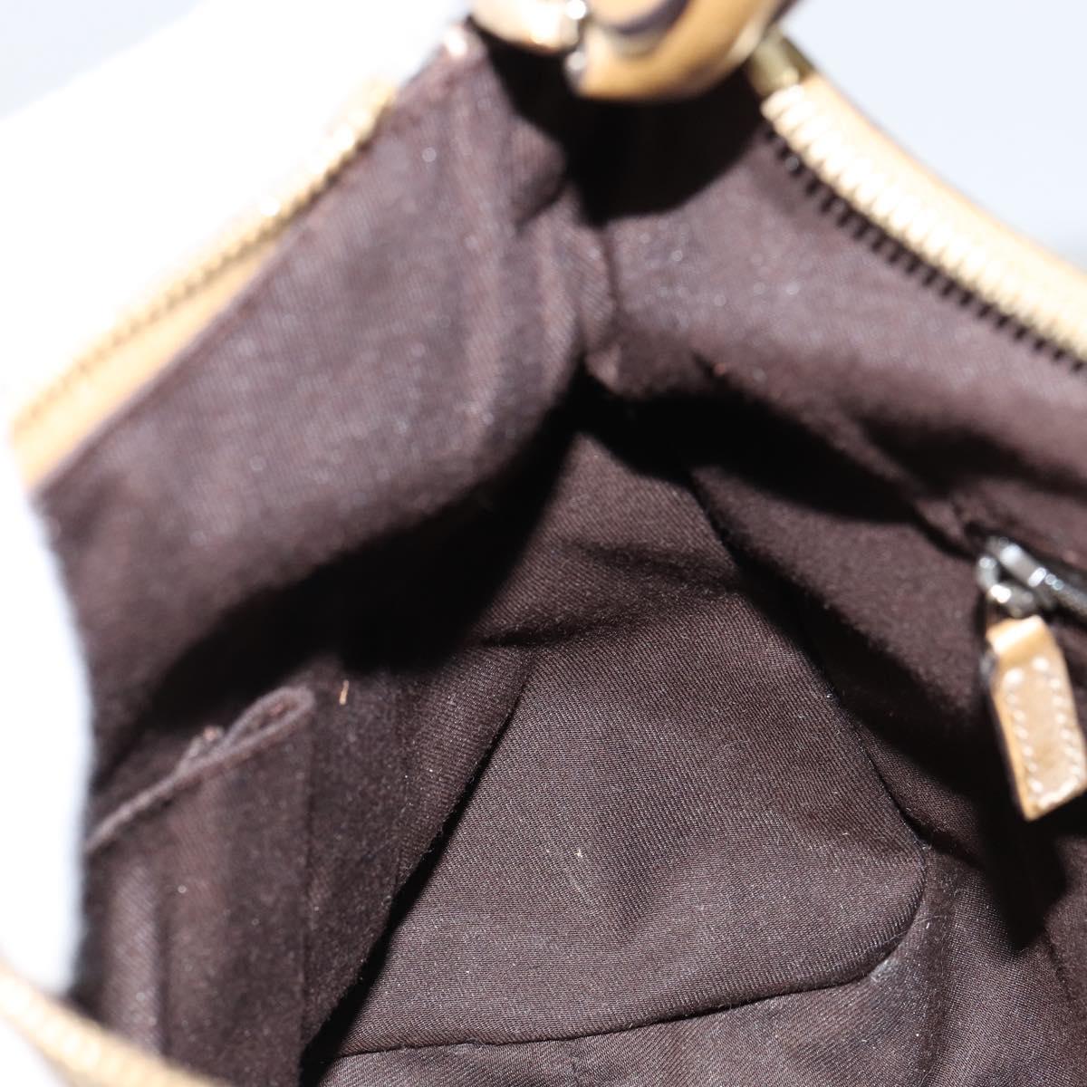 GUCCI GG Crystal Abbey Shoulder Bag Beige Gold 190525 Auth 154333