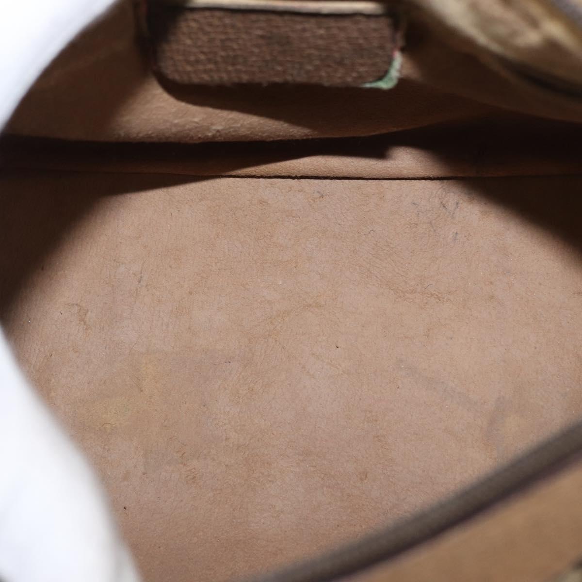 GUCCI GG Supreme Web Sherry Line Boston Bag PVC Beige 116 02 006 Auth 154334