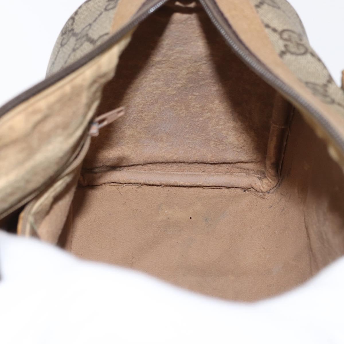 GUCCI GG Supreme Web Sherry Line Boston Bag PVC Beige 116 02 006 Auth 154334