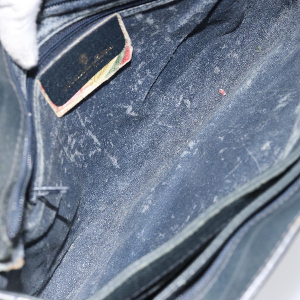 GUCCI GG Supreme Sherry Line Shoulder Bag PVC Navy Gold 14 02 013 Auth 154336