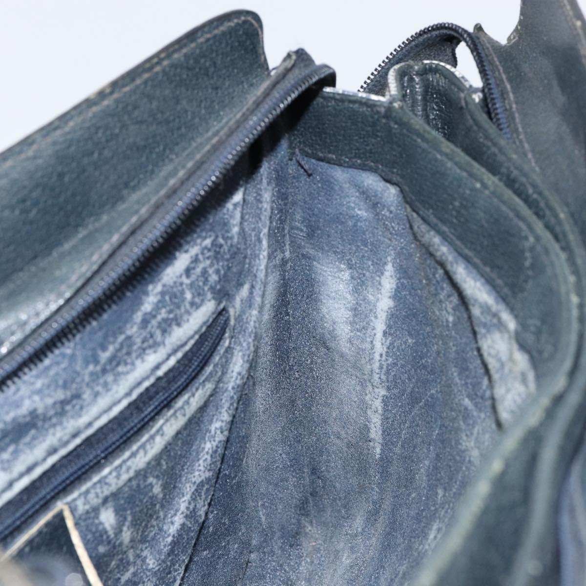 GUCCI GG Supreme Sherry Line Shoulder Bag PVC Navy Gold 14 02 013 Auth 154336