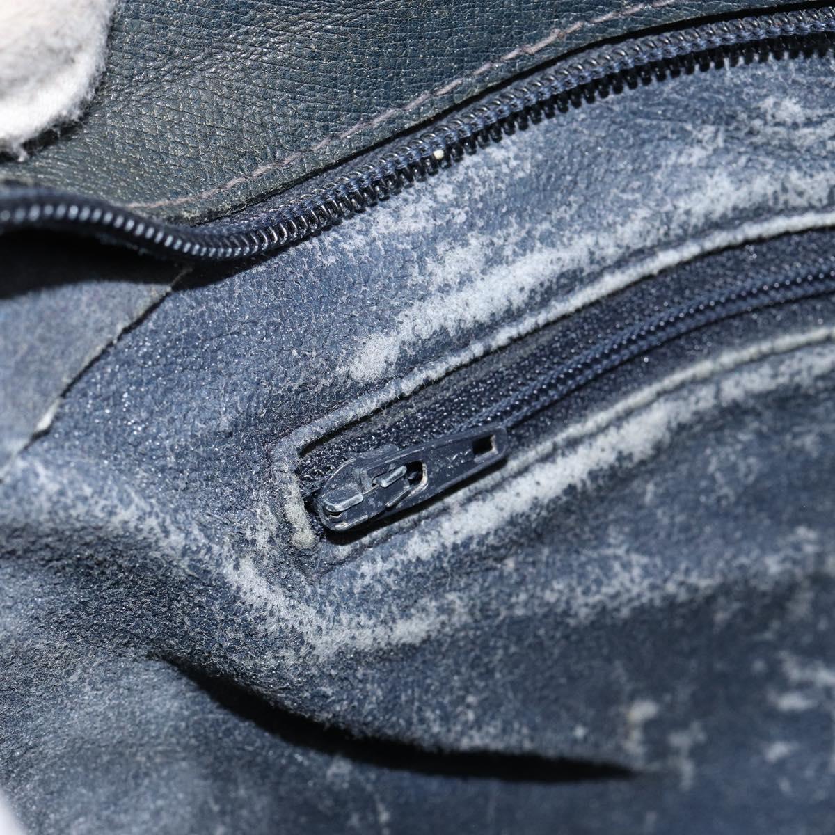 GUCCI GG Supreme Sherry Line Shoulder Bag PVC Navy Gold 14 02 013 Auth 154336