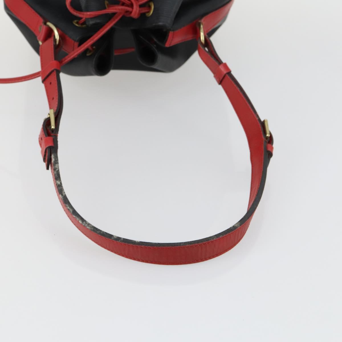 LOUIS VUITTON Epi Noe Shoulder Bag Bicolor Black Red M44017 LV Auth 154341