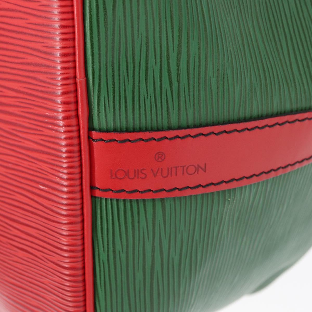 LOUIS VUITTON Epi Petit Noe Shoulder Bag Bicolor Green Red M44147 LV Auth 154342