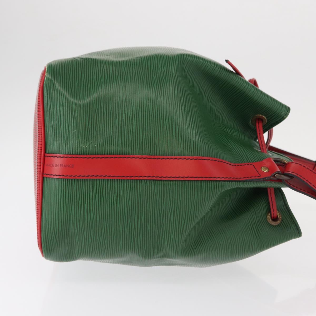 LOUIS VUITTON Epi Petit Noe Shoulder Bag Bicolor Green Red M44147 LV Auth 154342