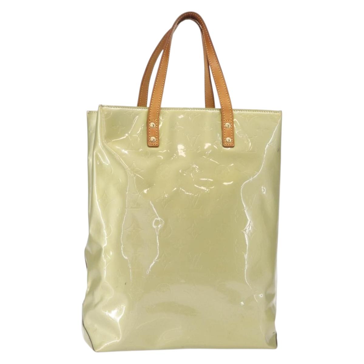 LOUIS VUITTON Monogram Vernis Reade MM Hand Bag Gris M91142 LV Auth 154344