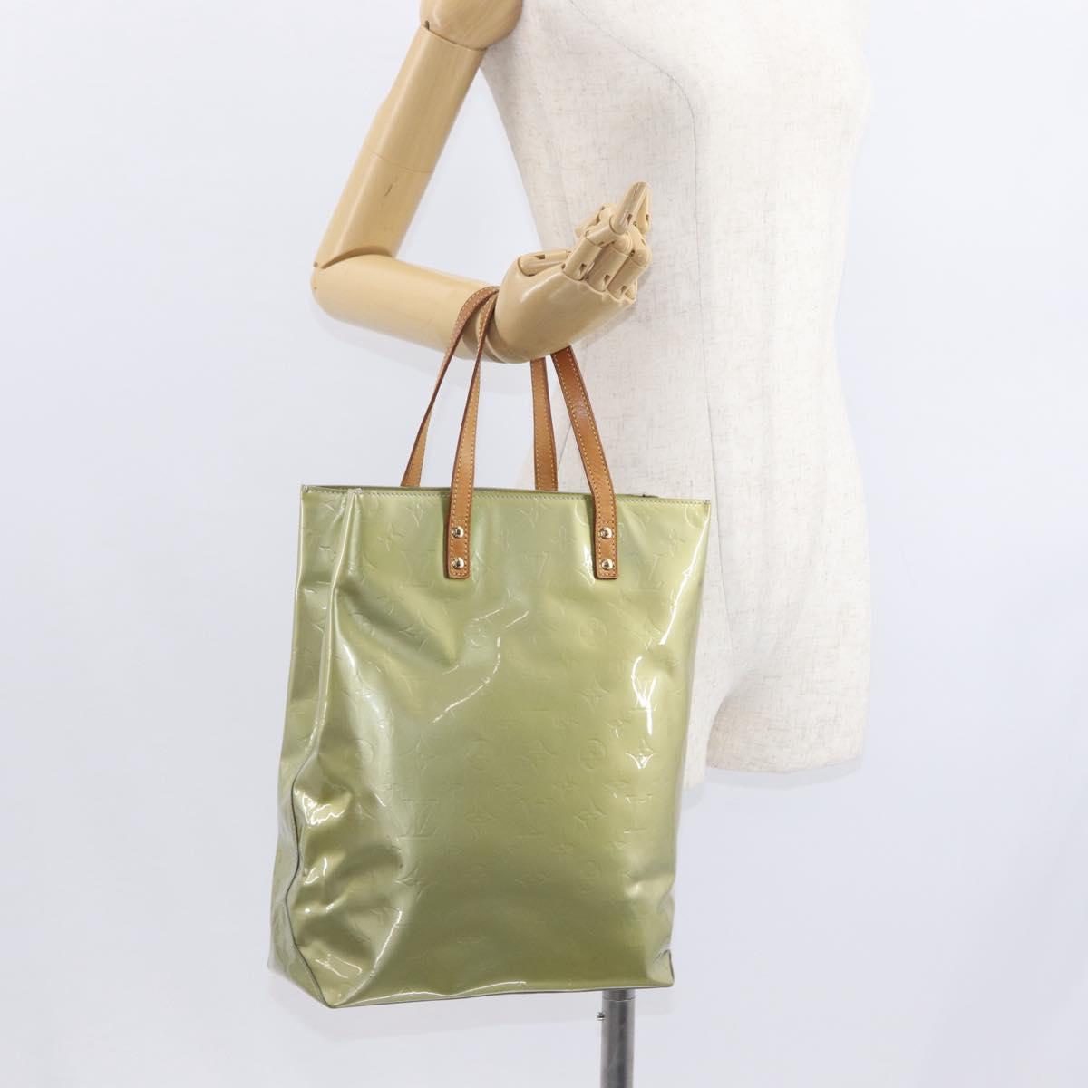 LOUIS VUITTON Monogram Vernis Reade MM Hand Bag Gris M91142 LV Auth 154344