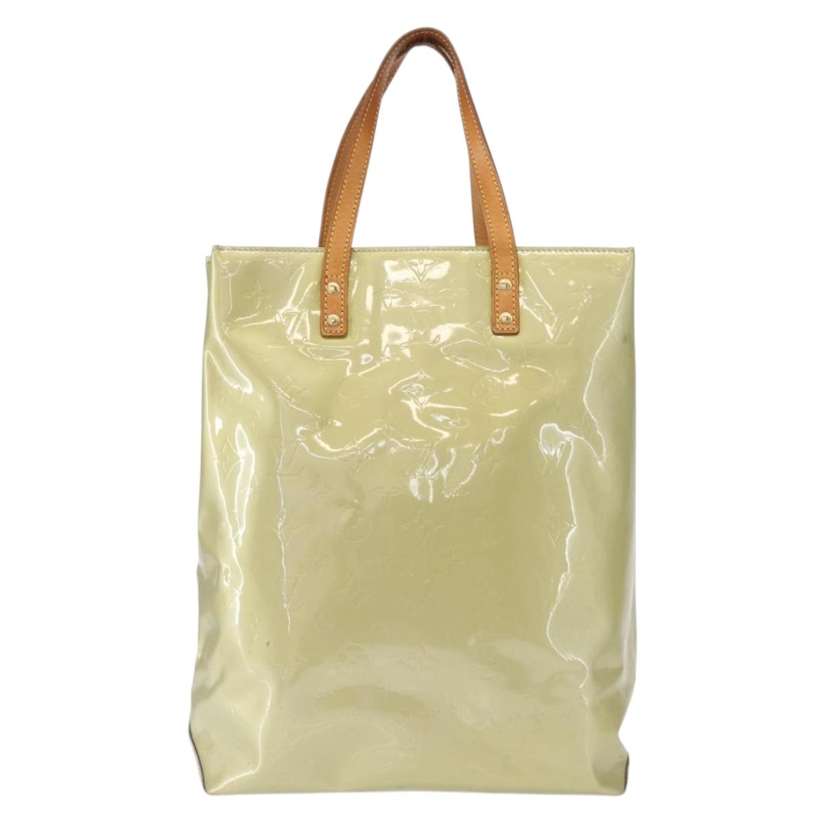 LOUIS VUITTON Monogram Vernis Reade MM Hand Bag Gris M91142 LV Auth 154344