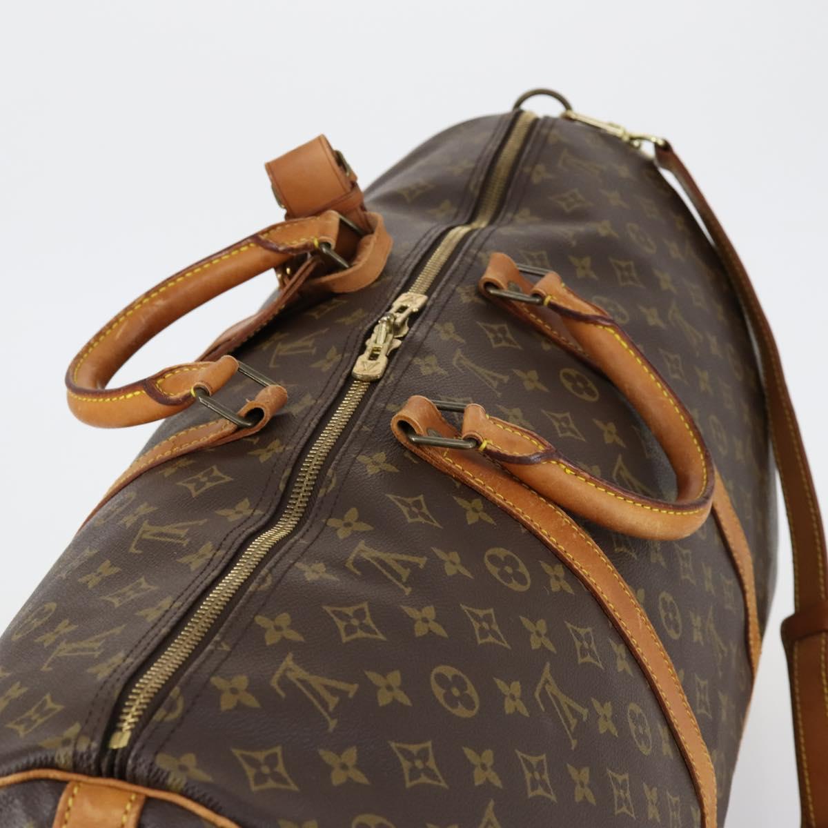 LOUIS VUITTON Monogram Keepall Bandouliere 60 Boston Bag M41412 LV Auth 154347