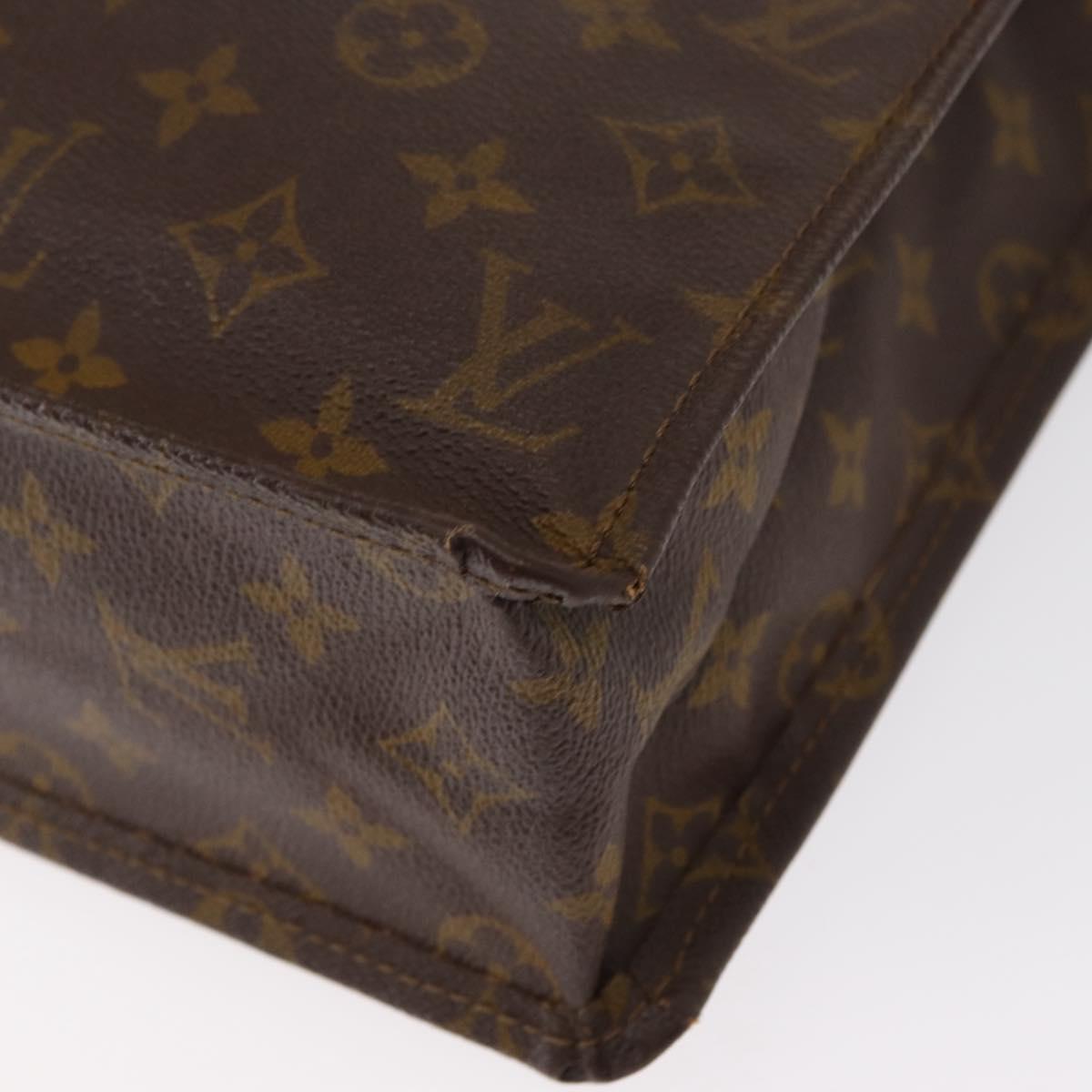 LOUIS VUITTON Monogram Sac Plat Hand Bag M51140 LV Auth 154353