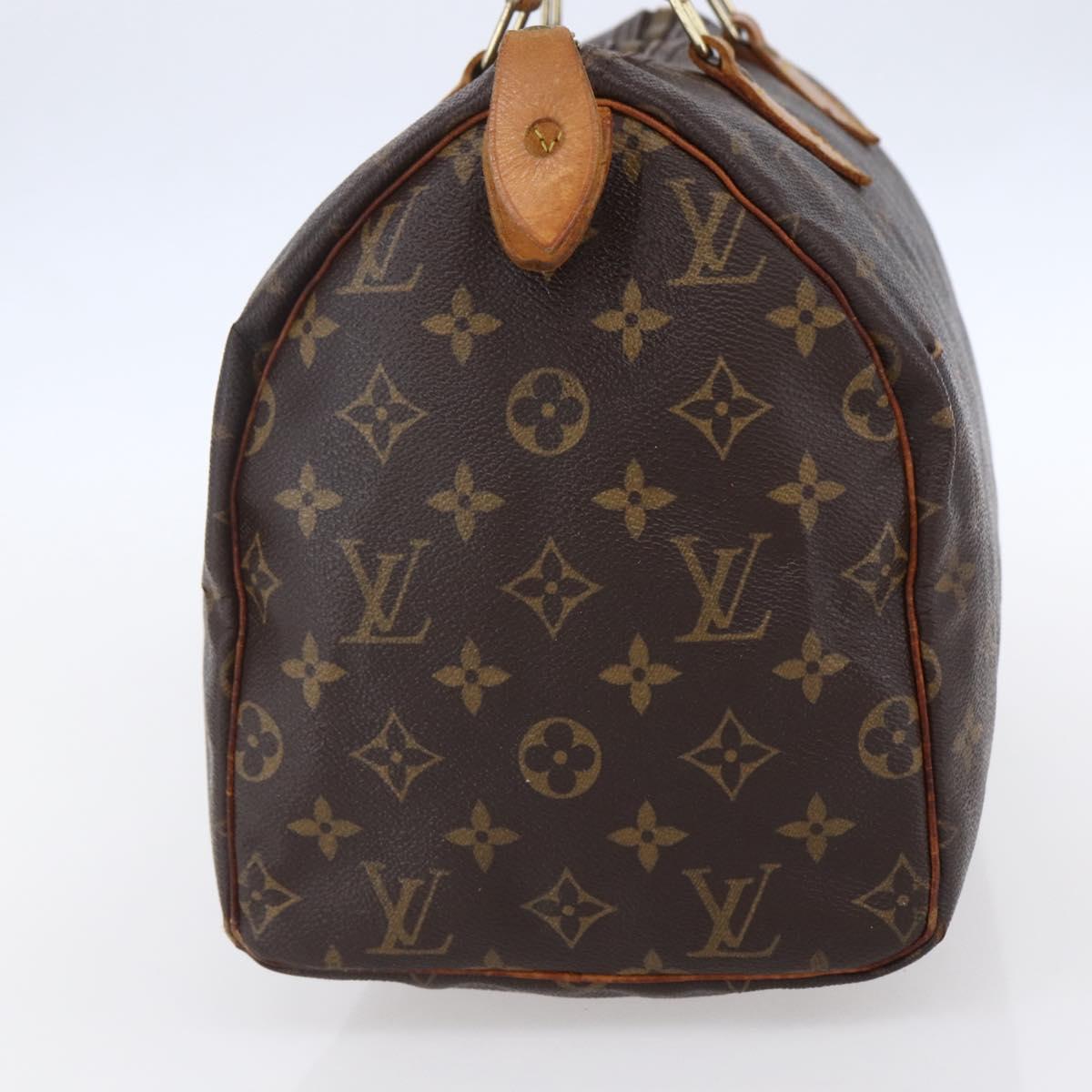 LOUIS VUITTON Monogram Speedy 30 Hand Bag M41526 LV Auth 154358