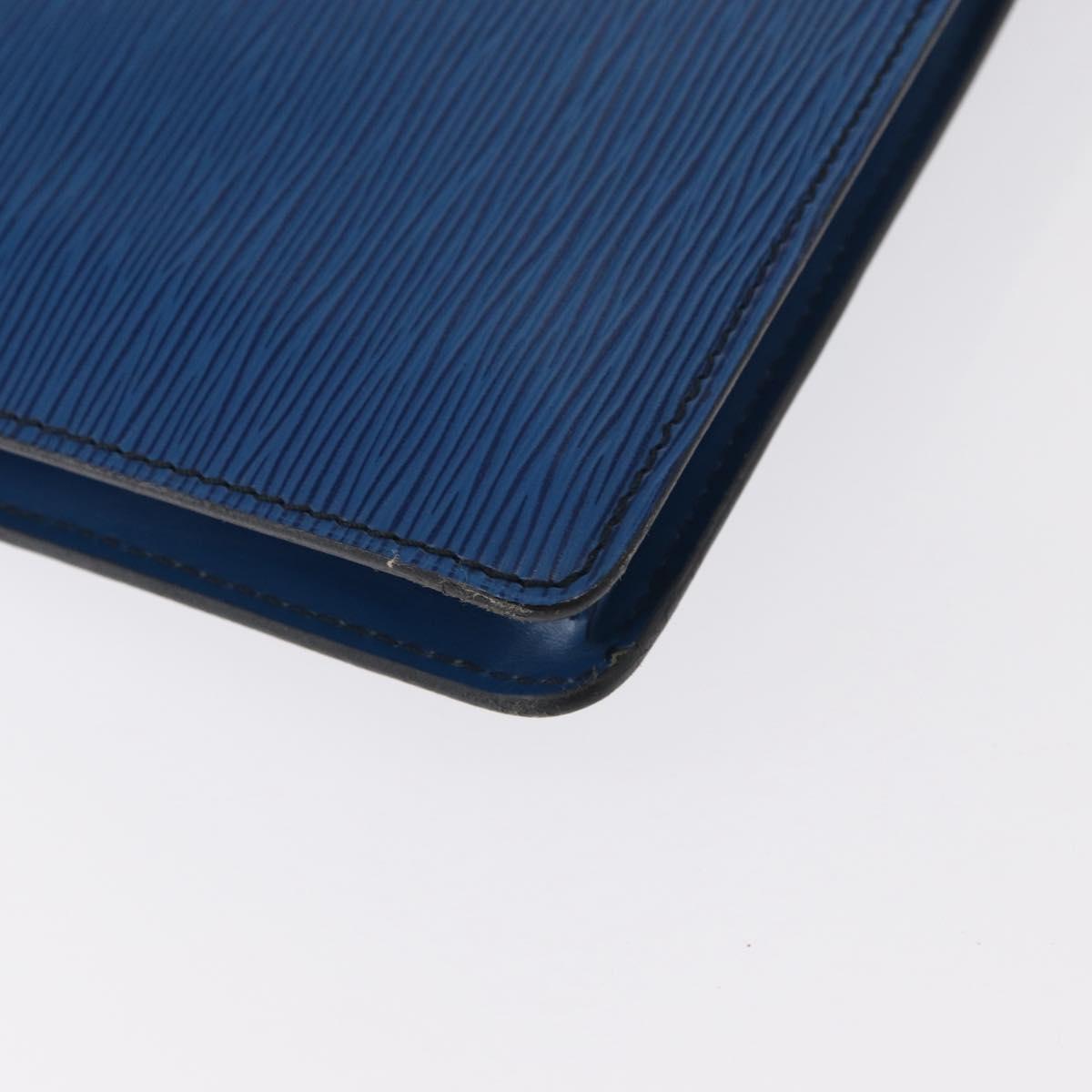 LOUIS VUITTON Epi Porte Documents Senatur Clutch Bag Blue M54455 LV Auth 154359