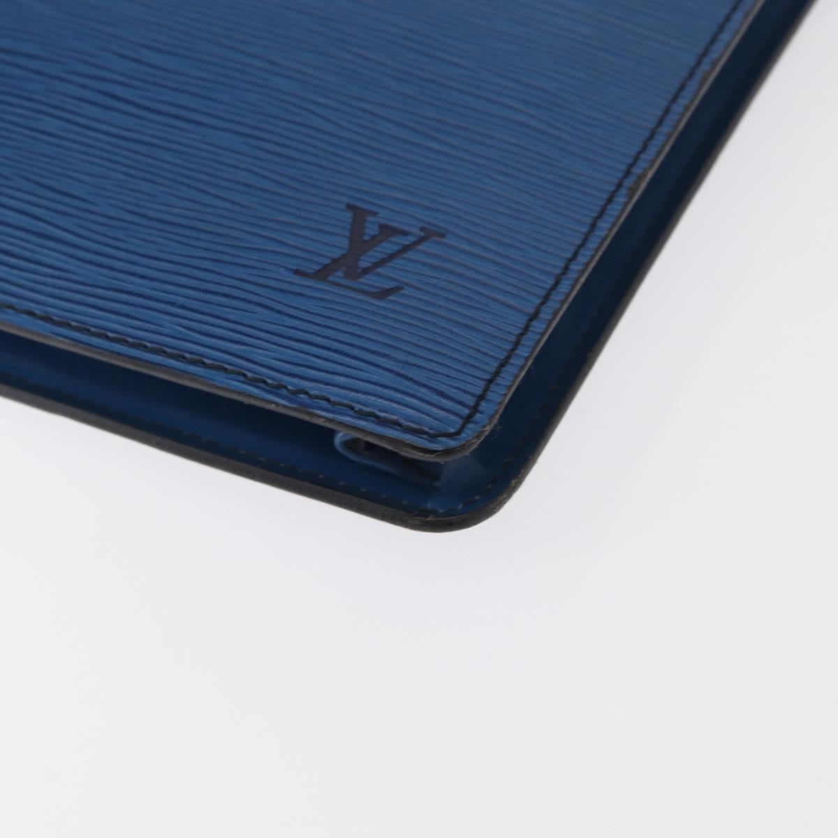 LOUIS VUITTON Epi Porte Documents Senatur Clutch Bag Blue M54455 LV Auth 154359