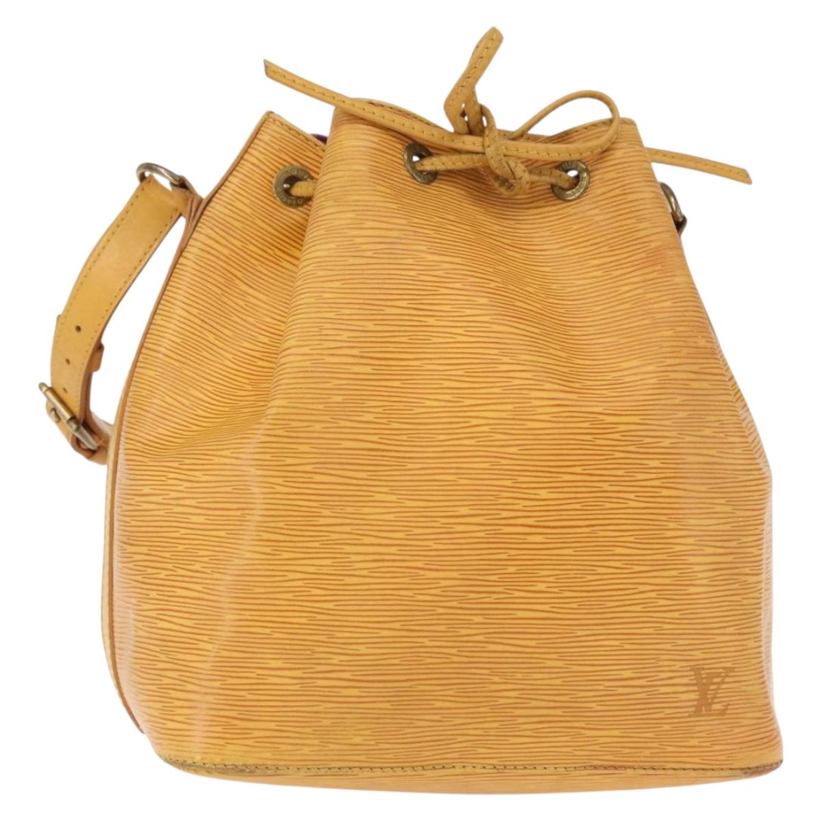 LOUIS VUITTON Epi Petit Noe Shoulder Bag Yellow M44109 LV Auth 154360