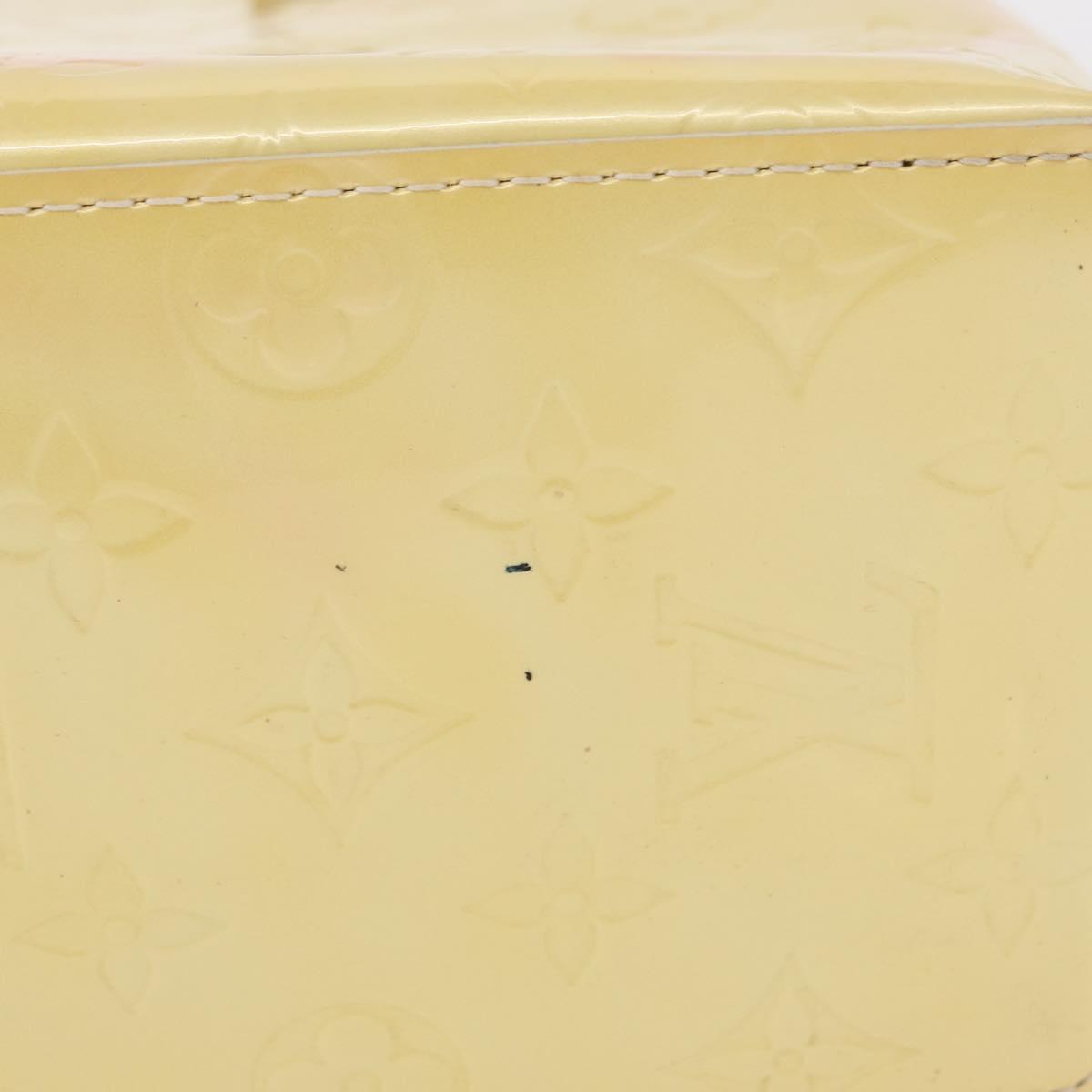 LOUIS VUITTON Monogram Vernis Reade PM Hand Bag Perle M91336 LV Auth 154363