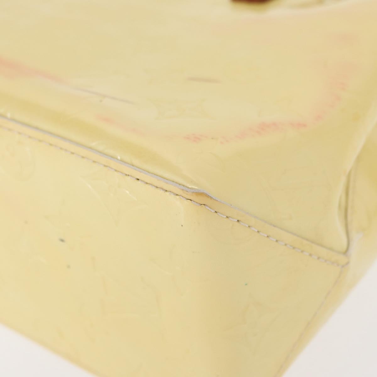 LOUIS VUITTON Monogram Vernis Reade PM Hand Bag Perle M91336 LV Auth 154363