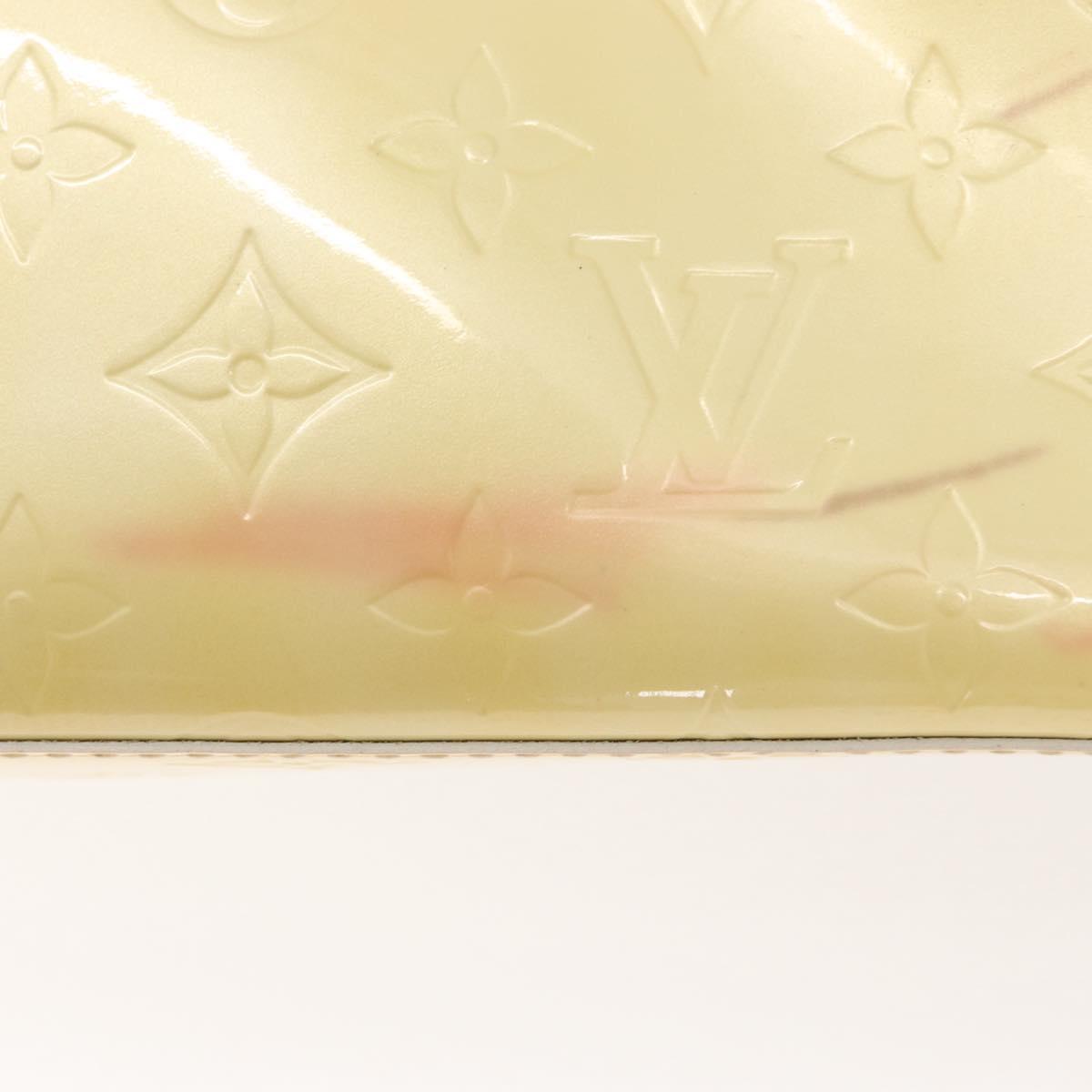 LOUIS VUITTON Monogram Vernis Reade PM Hand Bag Perle M91336 LV Auth 154363