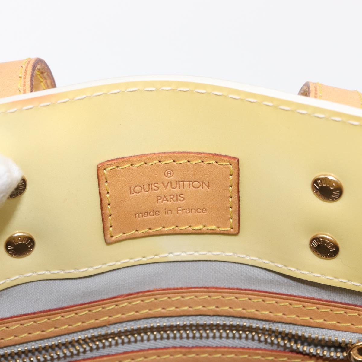 LOUIS VUITTON Monogram Vernis Reade PM Hand Bag Perle M91336 LV Auth 154363