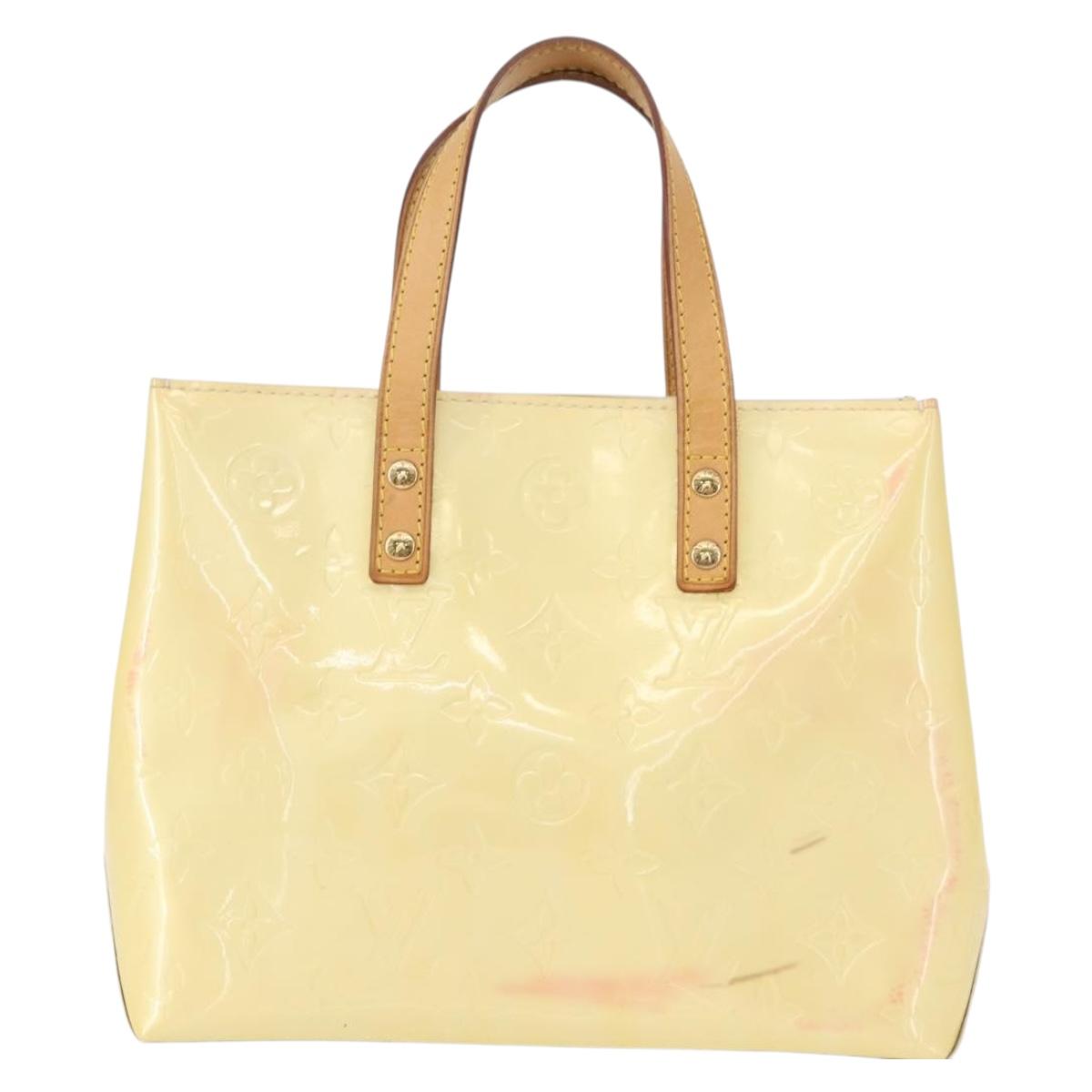 LOUIS VUITTON Monogram Vernis Reade PM Hand Bag Perle M91336 LV Auth 154363