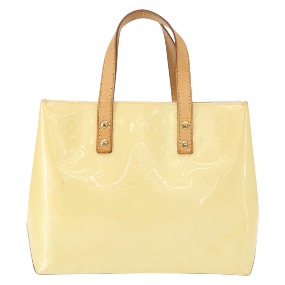 LOUIS VUITTON Monogram Vernis Reade PM Hand Bag Perle M91336 LV Auth 154363