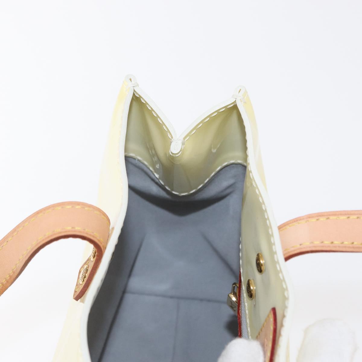 LOUIS VUITTON Monogram Vernis Reade PM Hand Bag Perle M91336 LV Auth 154364V