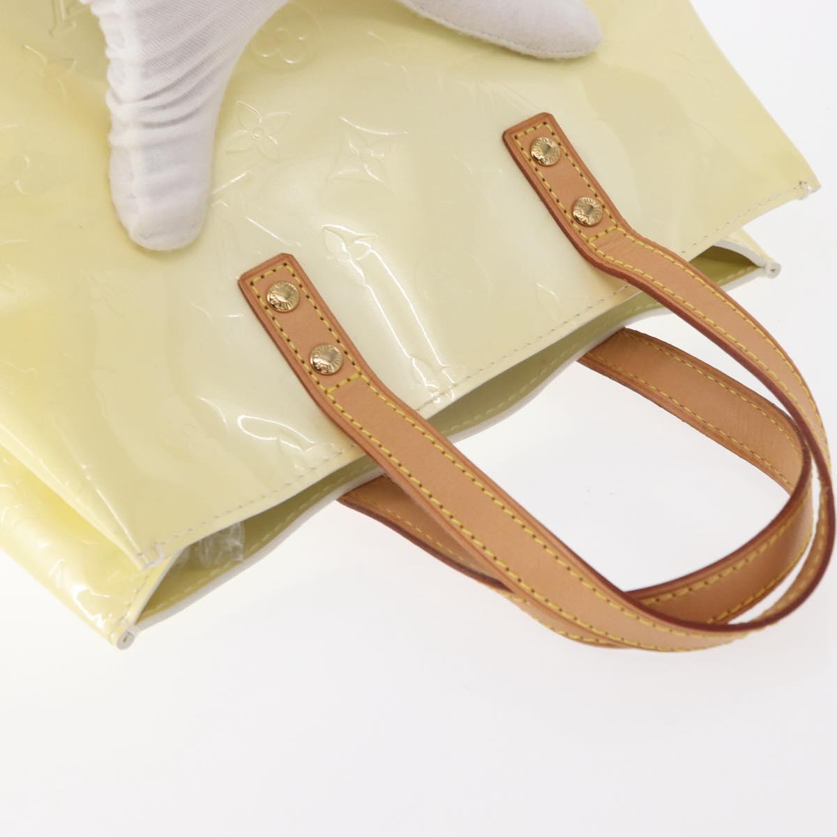 LOUIS VUITTON Monogram Vernis Reade PM Hand Bag Perle M91336 LV Auth 154364V