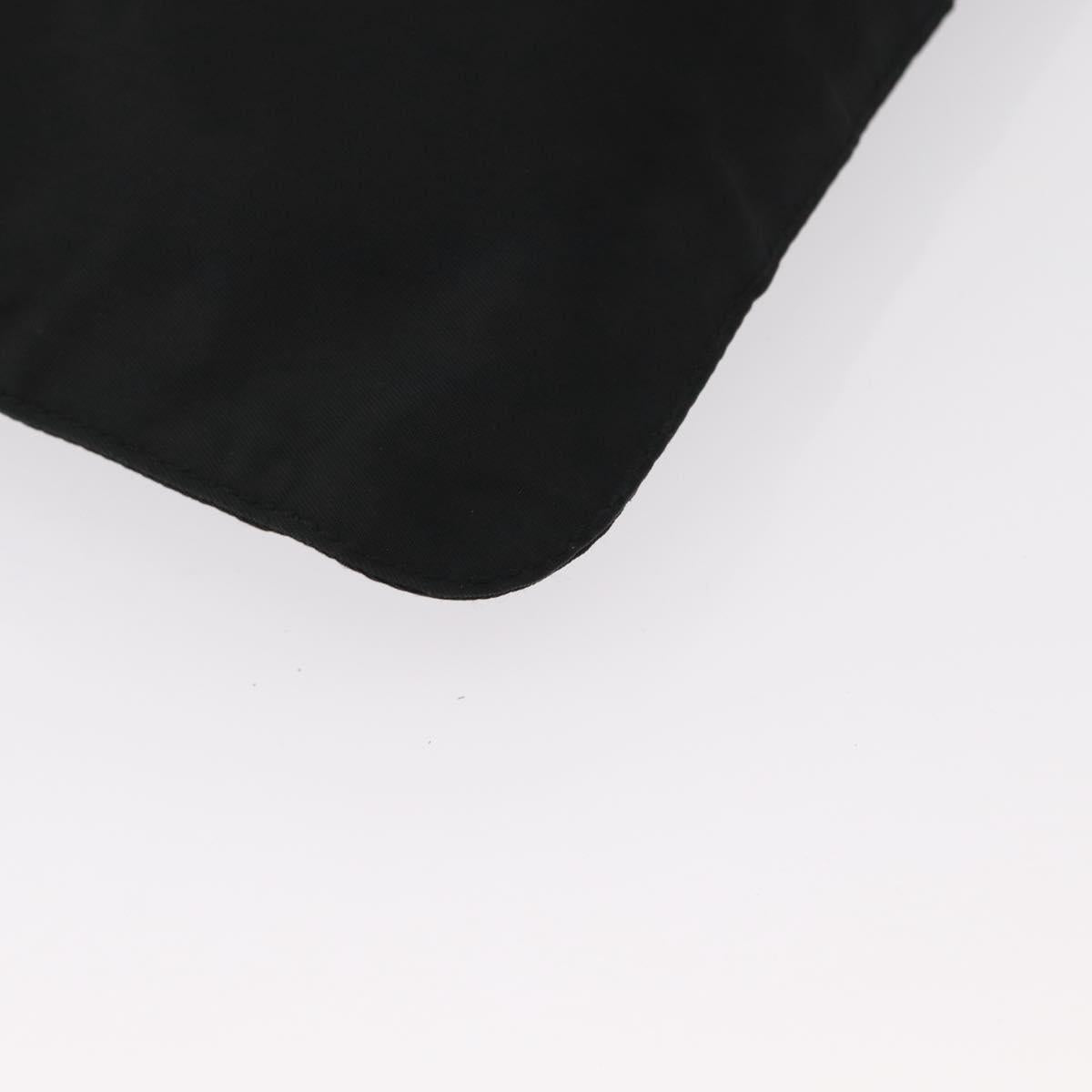 PRADA Waist bag Nylon Black Silver Auth 154367