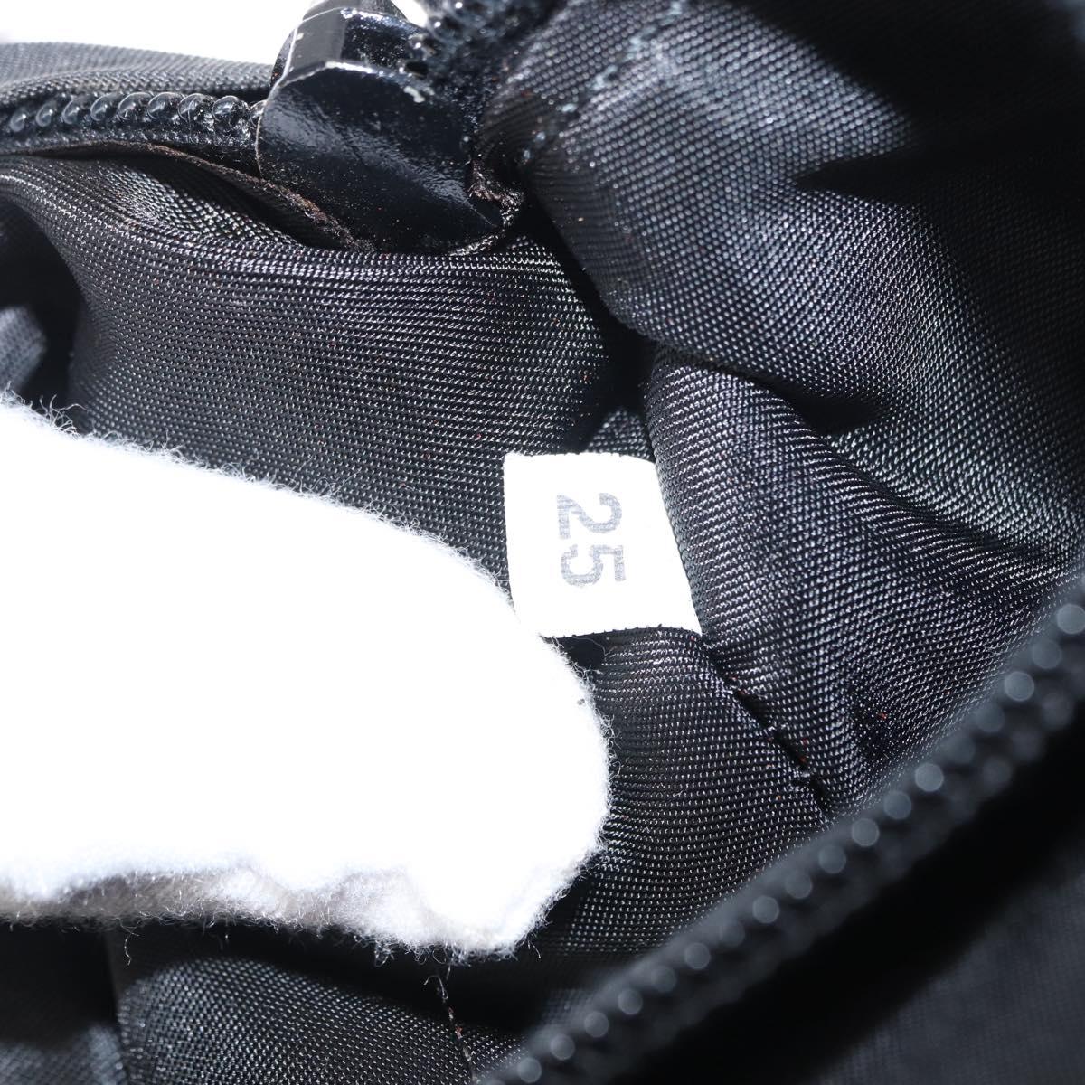 PRADA Waist bag Nylon Black Silver Auth 154367