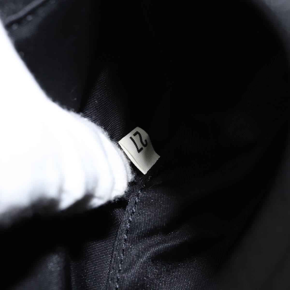 PRADA Accessory Pouch Nylon Black Silver Auth 154368