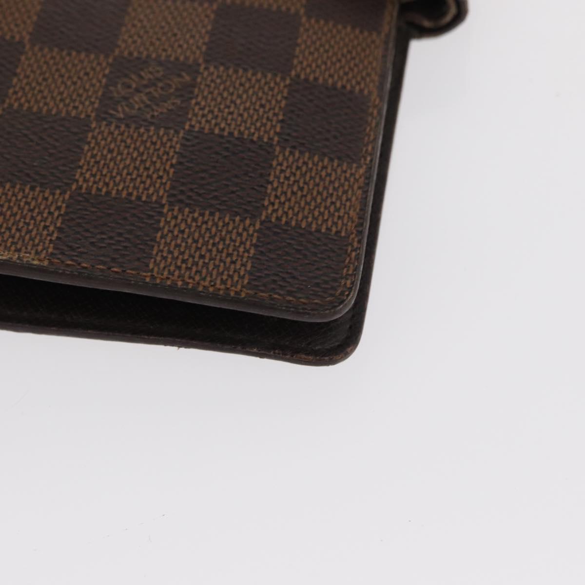 LOUIS VUITTON Damier Ebene Agenda MM Day Planner Cover R20240 LV Auth 154382
