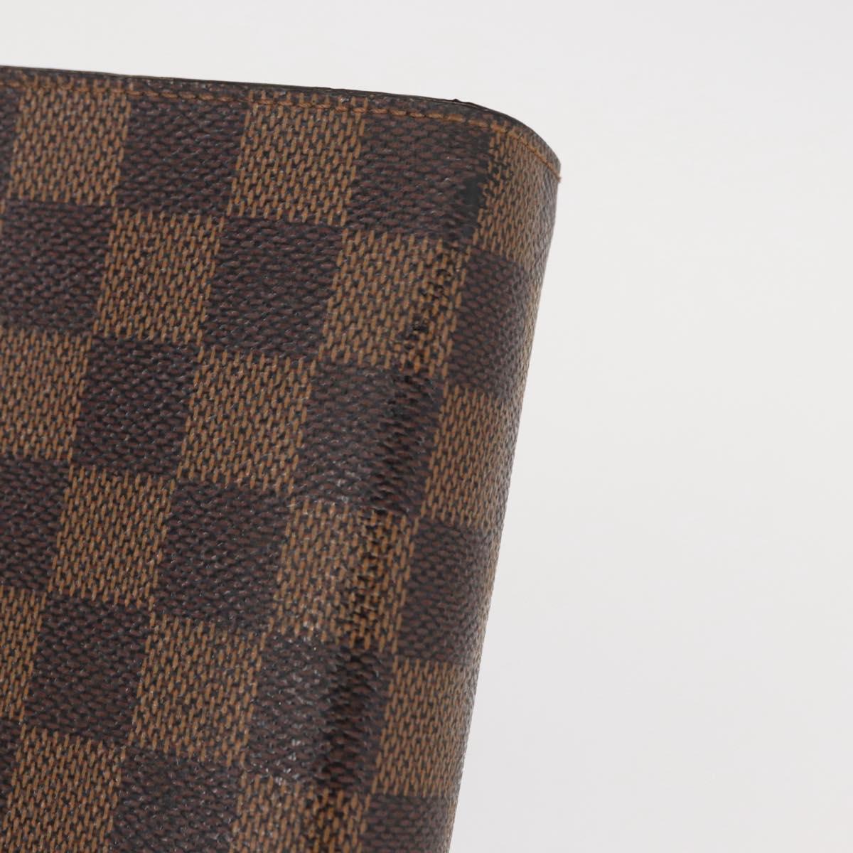 LOUIS VUITTON Damier Ebene Agenda MM Day Planner Cover R20240 LV Auth 154382