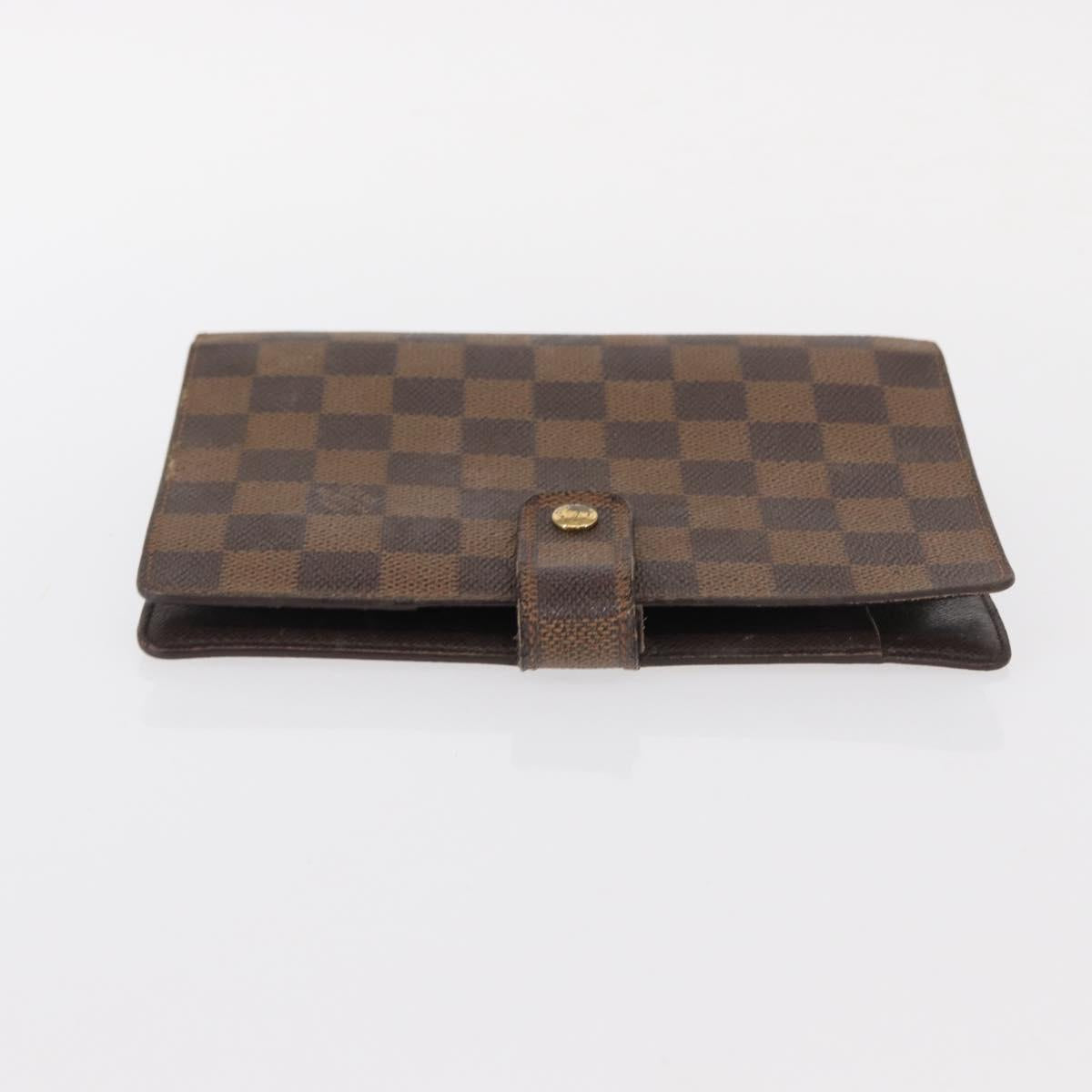 LOUIS VUITTON Damier Ebene Agenda MM Day Planner Cover R20240 LV Auth 154382