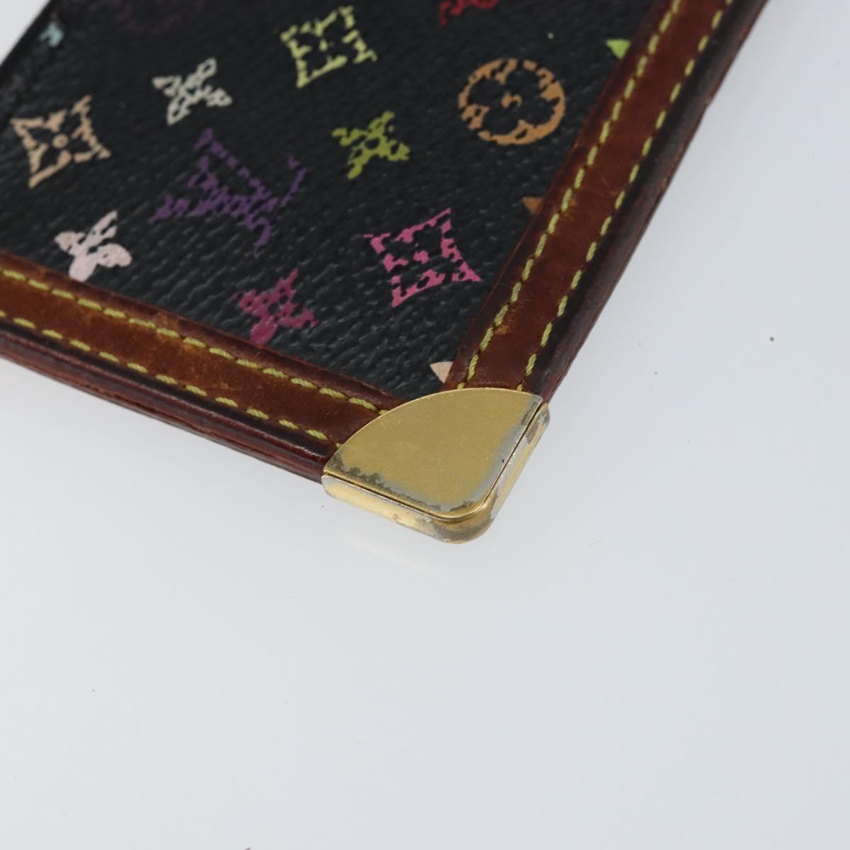 LOUIS VUITTON Multicolor Pochette Cles Coin Purse Black M13664 LV Auth 154383