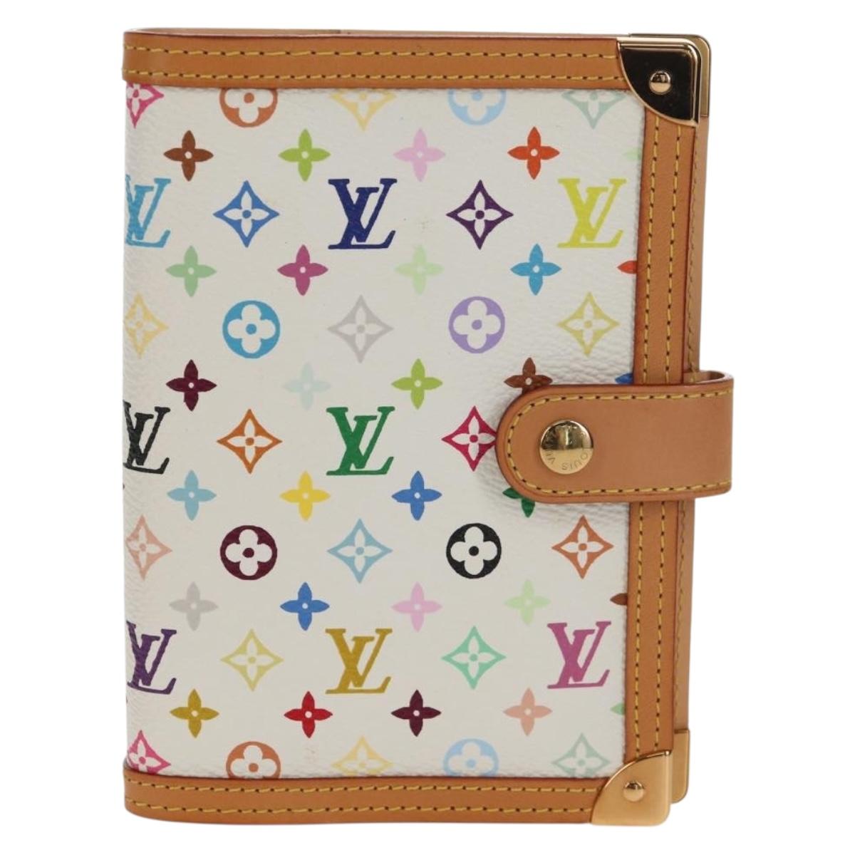 LOUIS VUITTON Multicolor Agenda PM Day Planner Cover White R21074 Auth 154385V